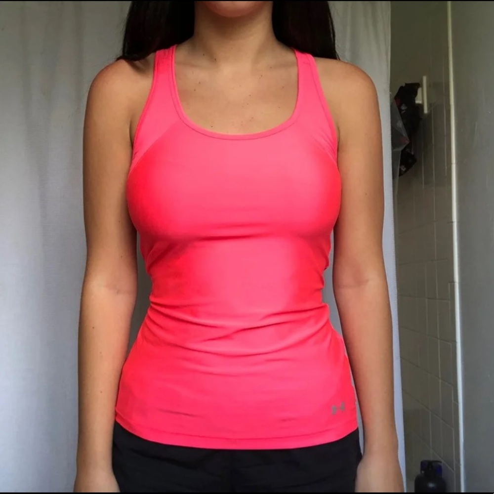 Hot Pink Under Armour Athletic Workout Tank Top